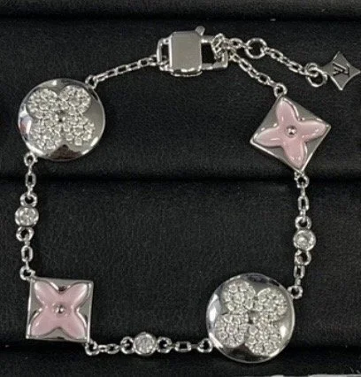 Pink Silver Sakura Bracelet