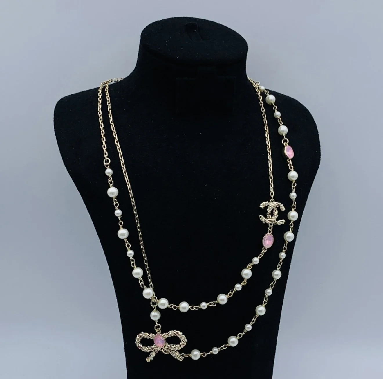 Liza's Elegant CC Long Necklace