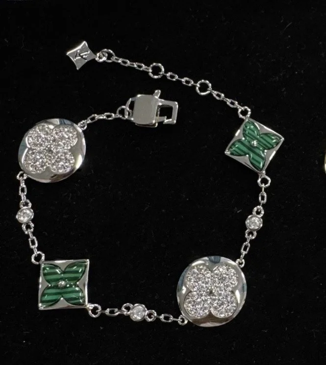 Emerald Silver Bracelet