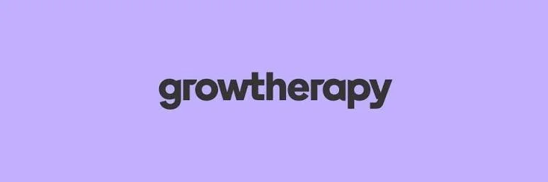 The word 'growthery' is written in bold black letters on a light purple background.