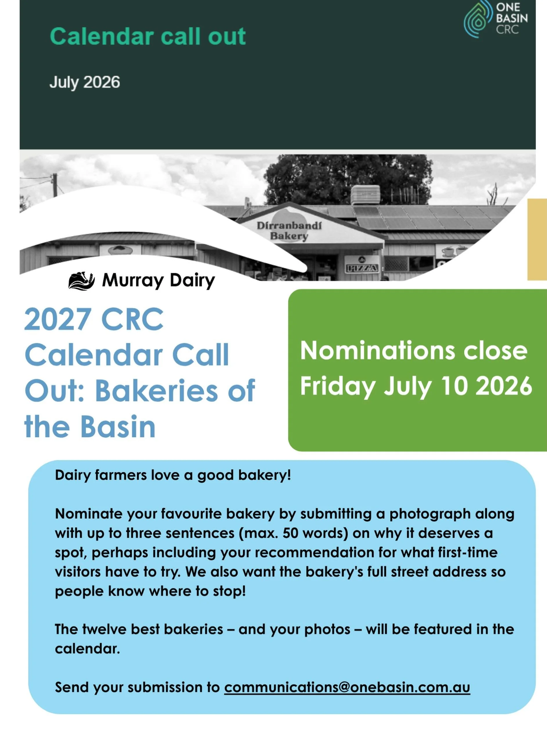 #photocompetition #bakerylife #onebasincrc