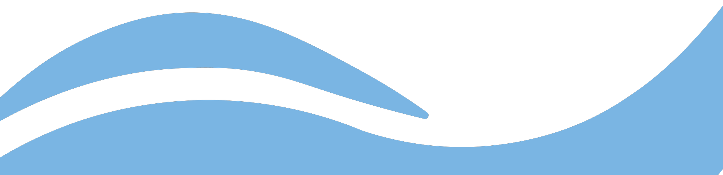 Simple abstract illustration of blue and black flowing waves.