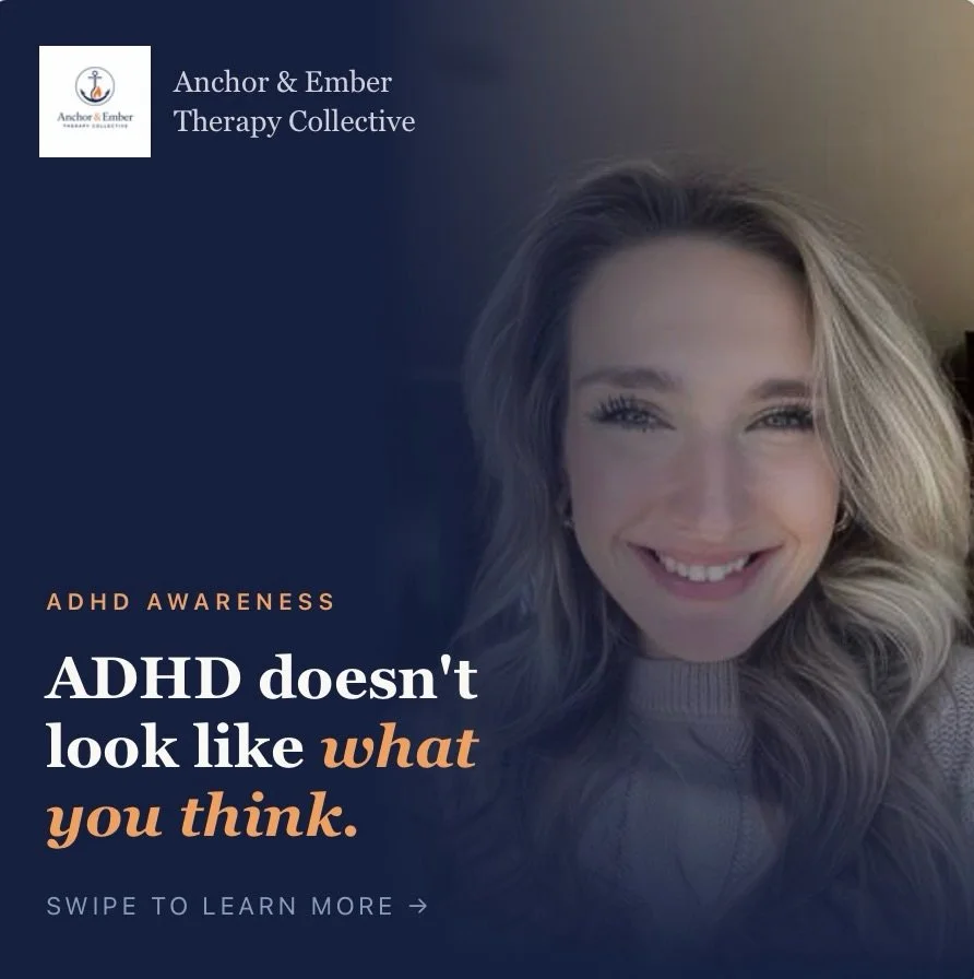 ADHD doesn&rsquo;t look like what you think 🧠

Forgetting things. Losing focus. Being &lsquo;too much.&rsquo;

But ADHD also looks like:
✨ Hyperfocusing for hours on something you love
✨ Feeling emotions more intensely than others
✨ Being incredibly