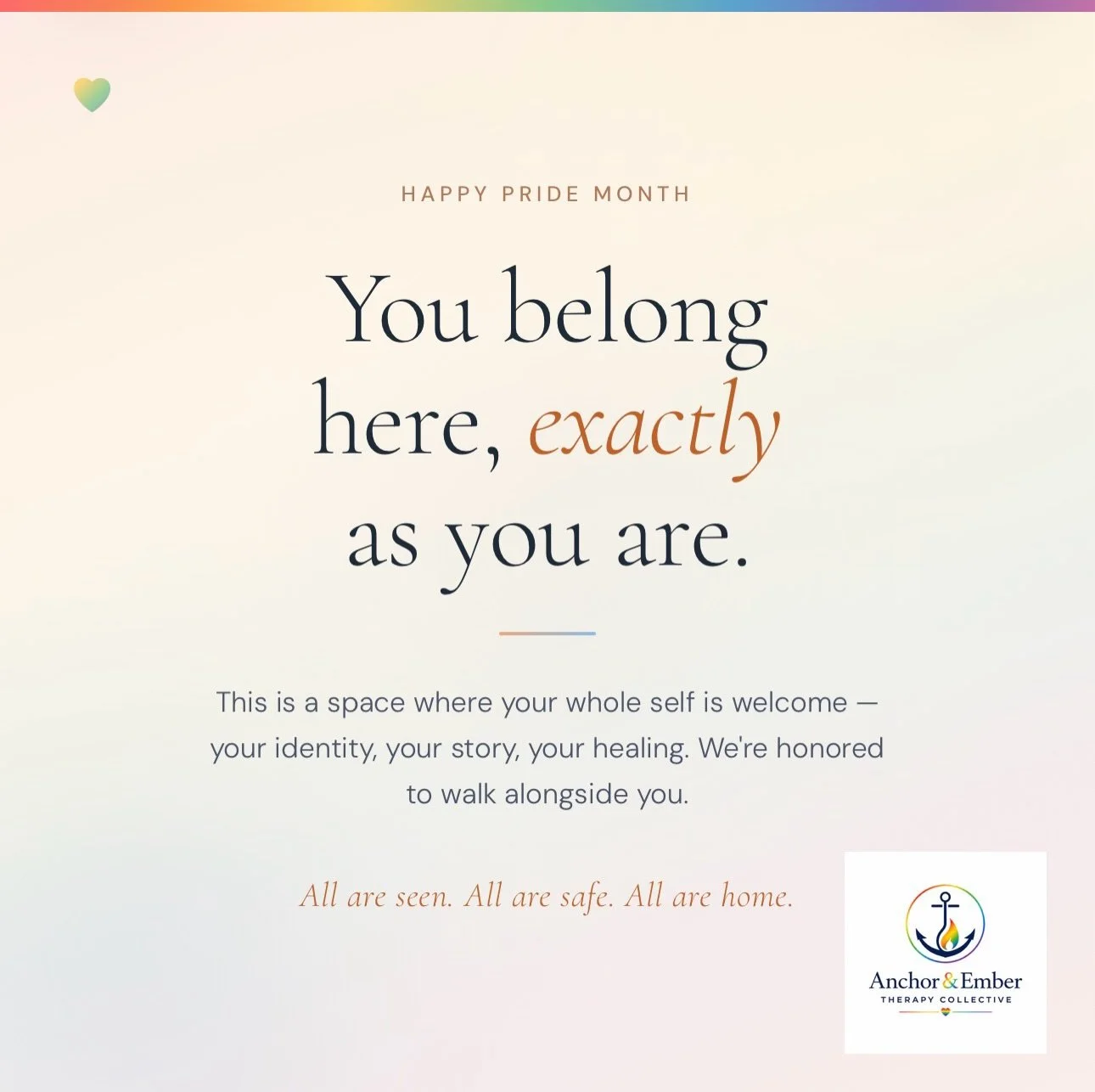 You belong here &mdash; all of you 🫶

This Pride Month, we want to remind you that Anchor &amp; Ember is a space where your identity isn&rsquo;t just accepted, it&rsquo;s honored. Whoever you are, whatever you&rsquo;re carrying, there&rsquo;s a plac