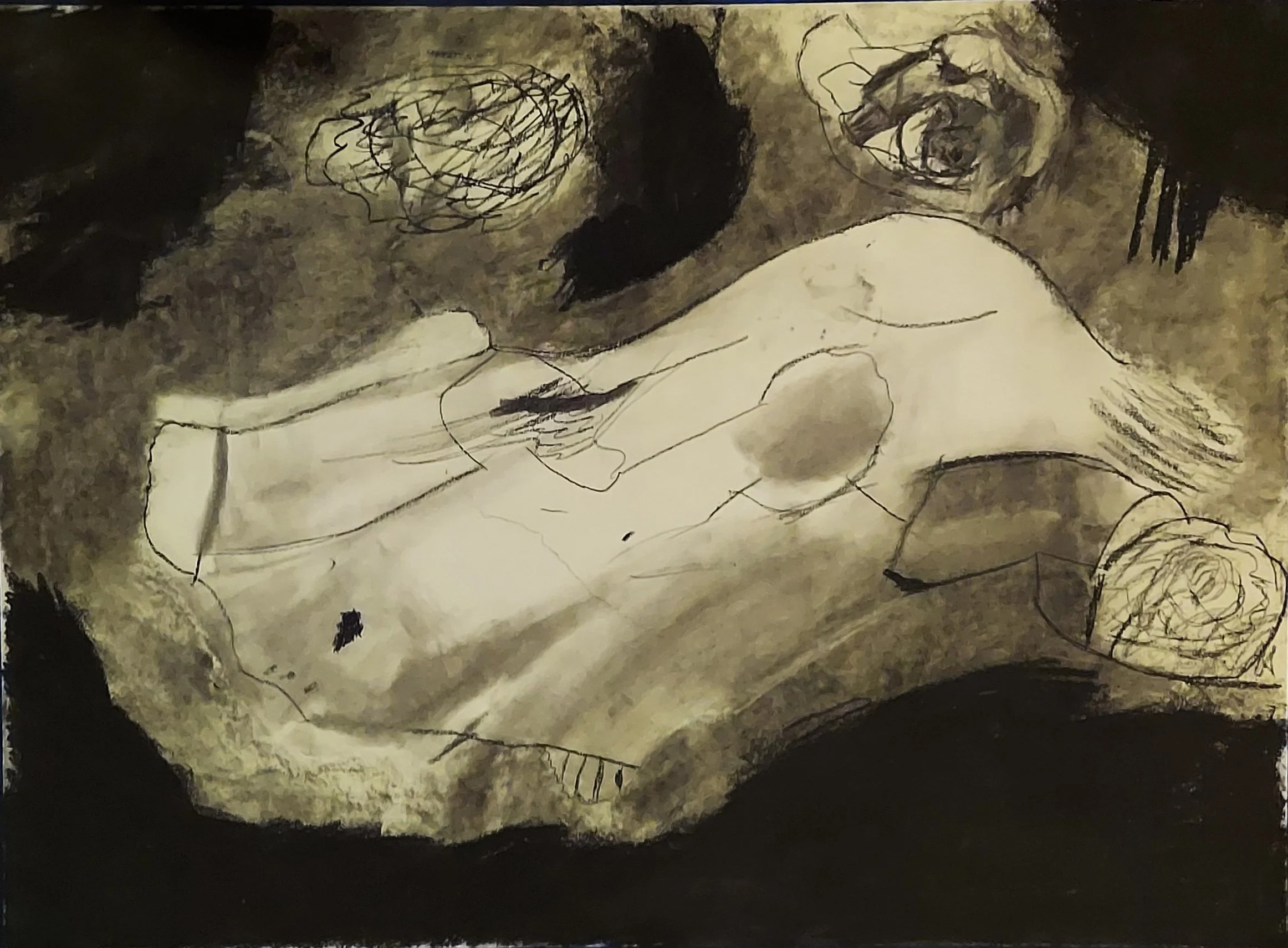 Untitled, 2025, Charcoal on Paper