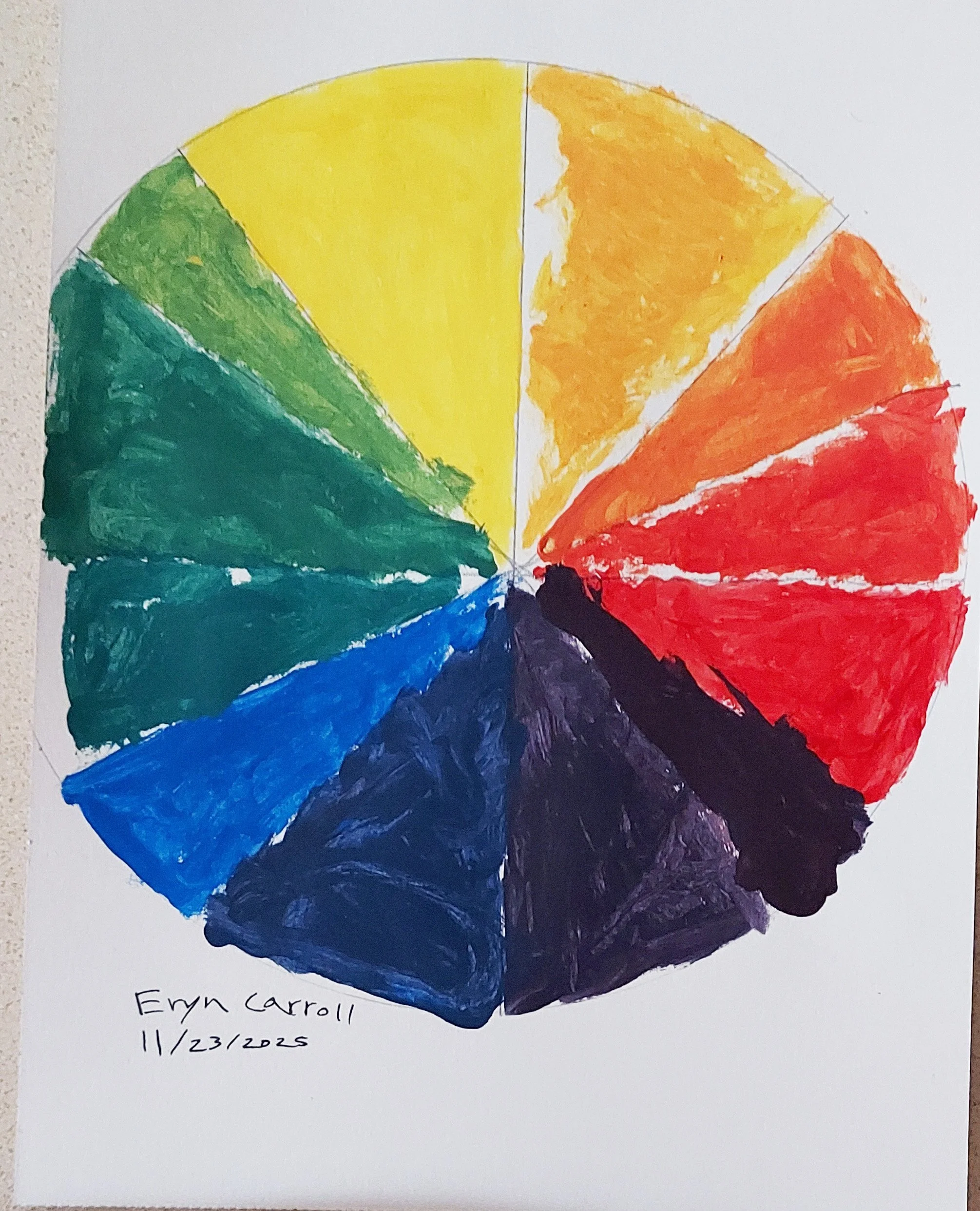 Color Wheel, 2025, Paint on Paper