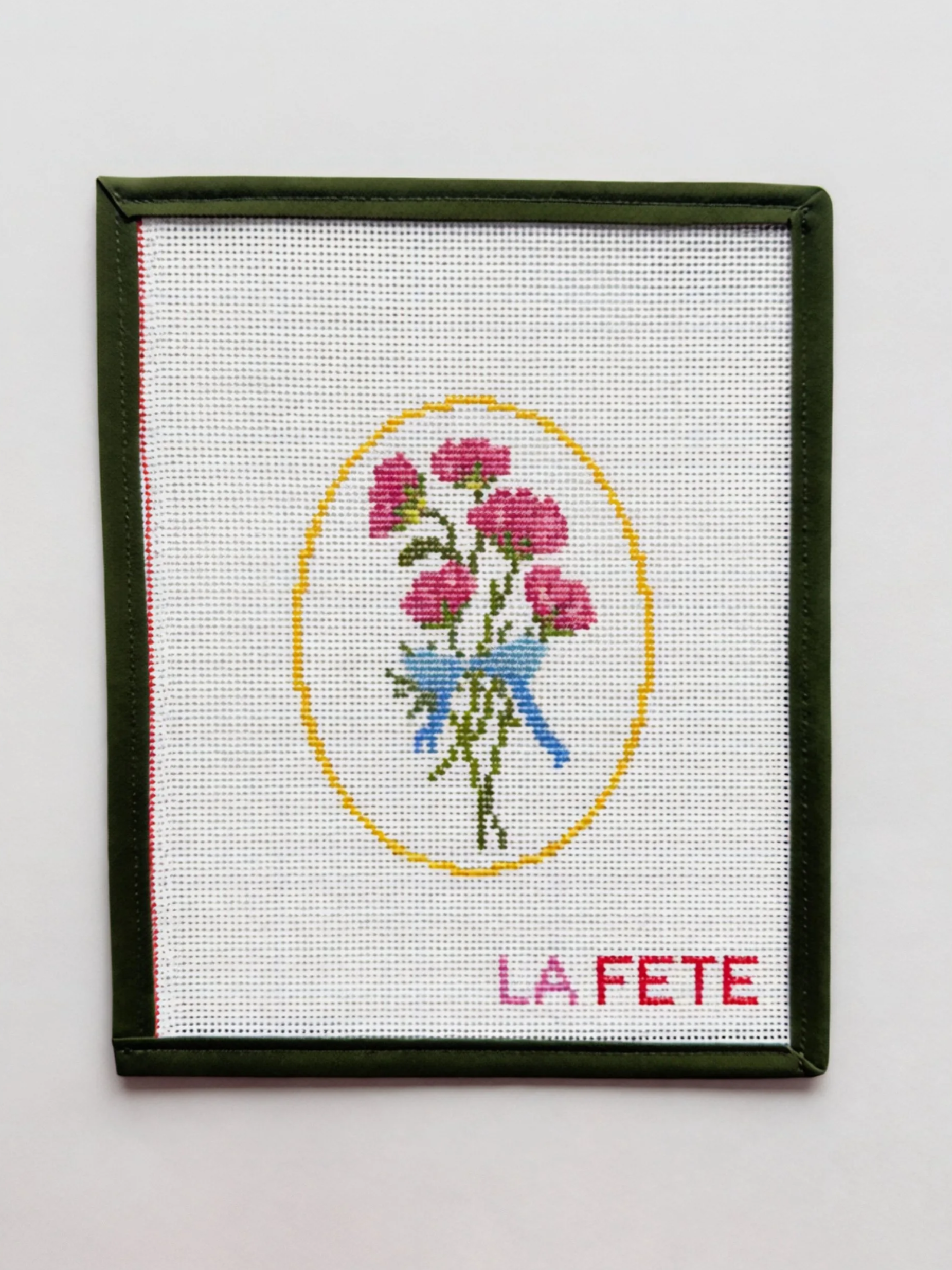 Comfort and Stability Flowers Hand Painted Needlepoint Canvas