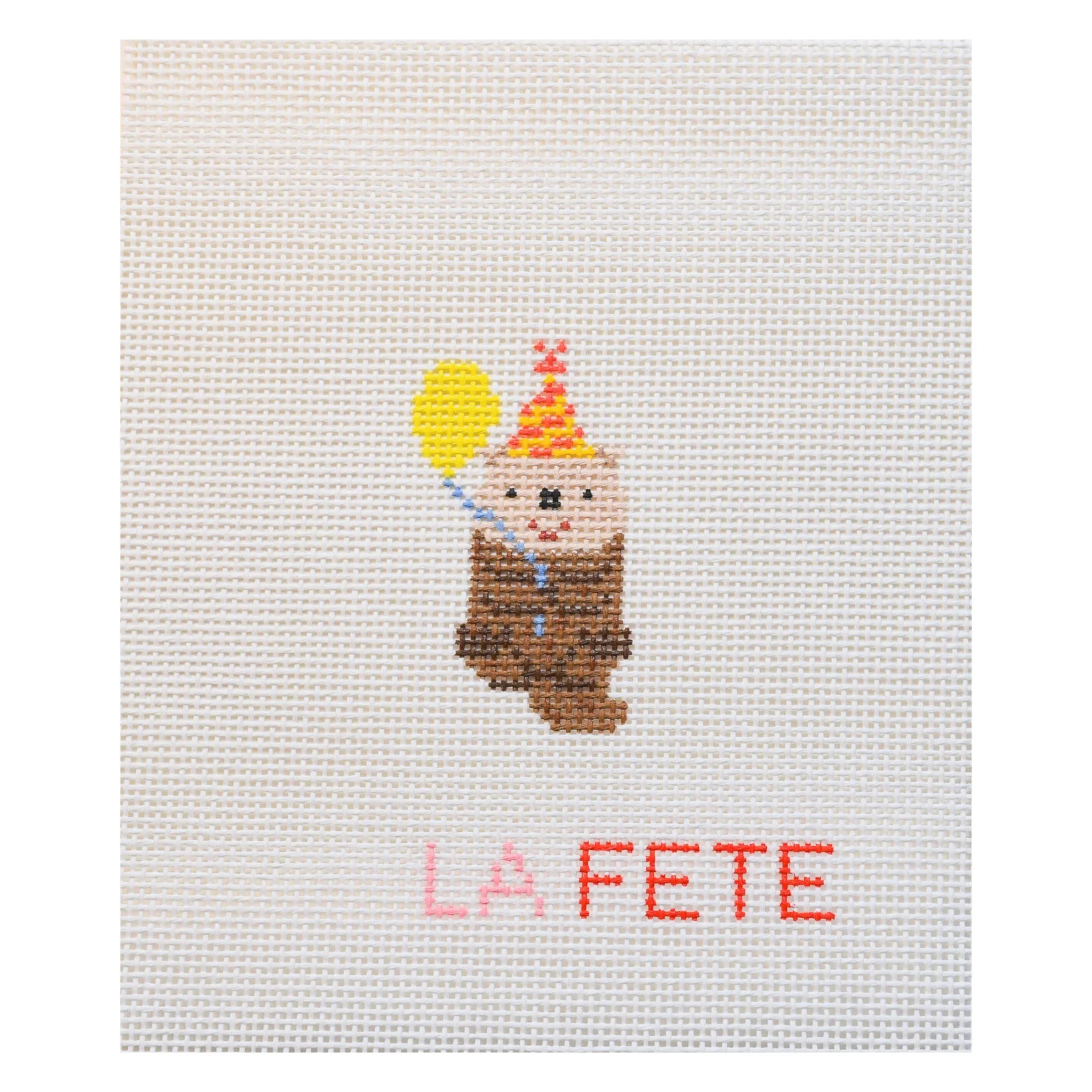 Party Animals - Otter Hand Painted Needlepoint Canvas