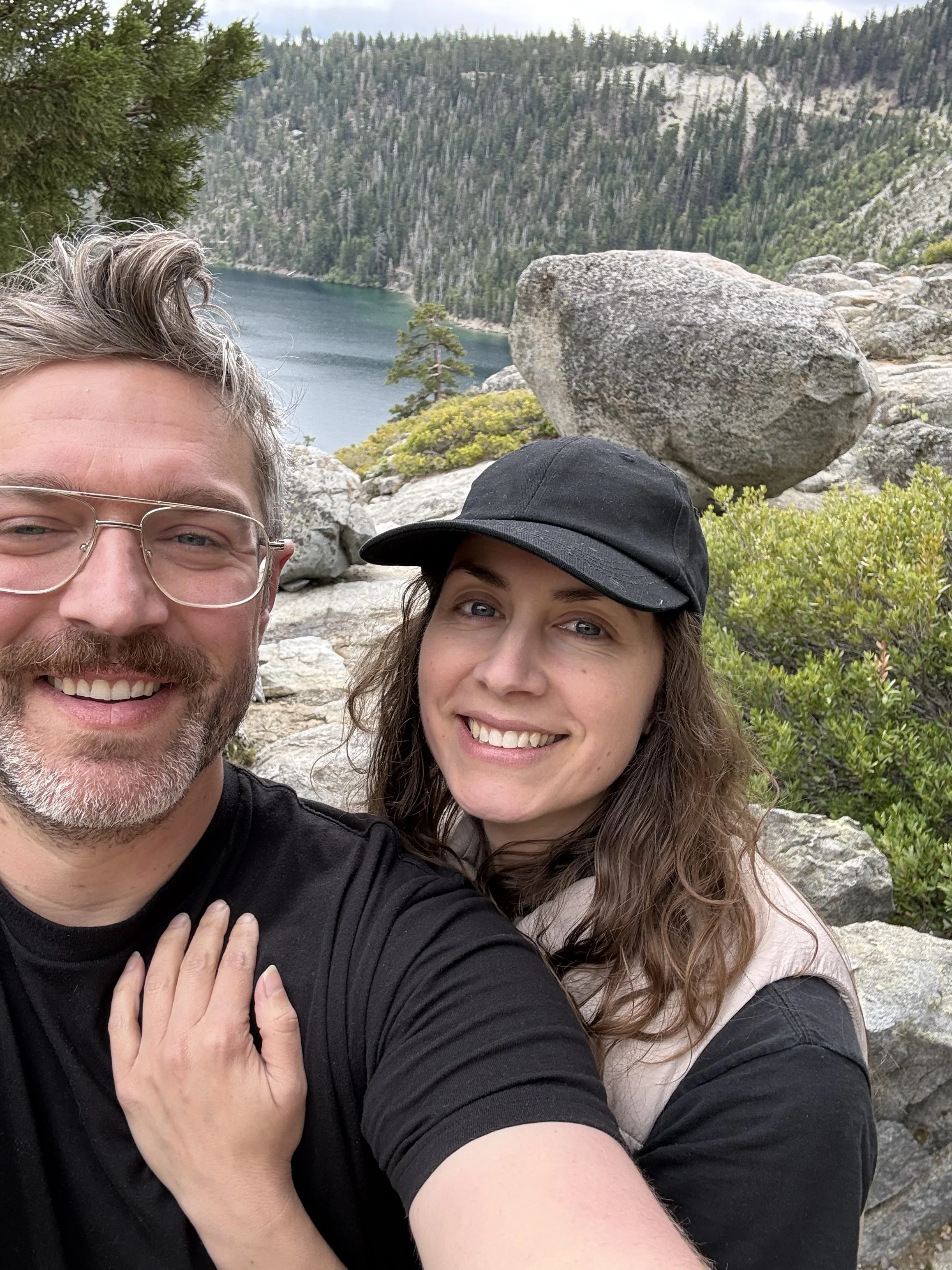 Founder of Local Law Marketing, Adam Young and his fiance hiking in Lake Tahoe