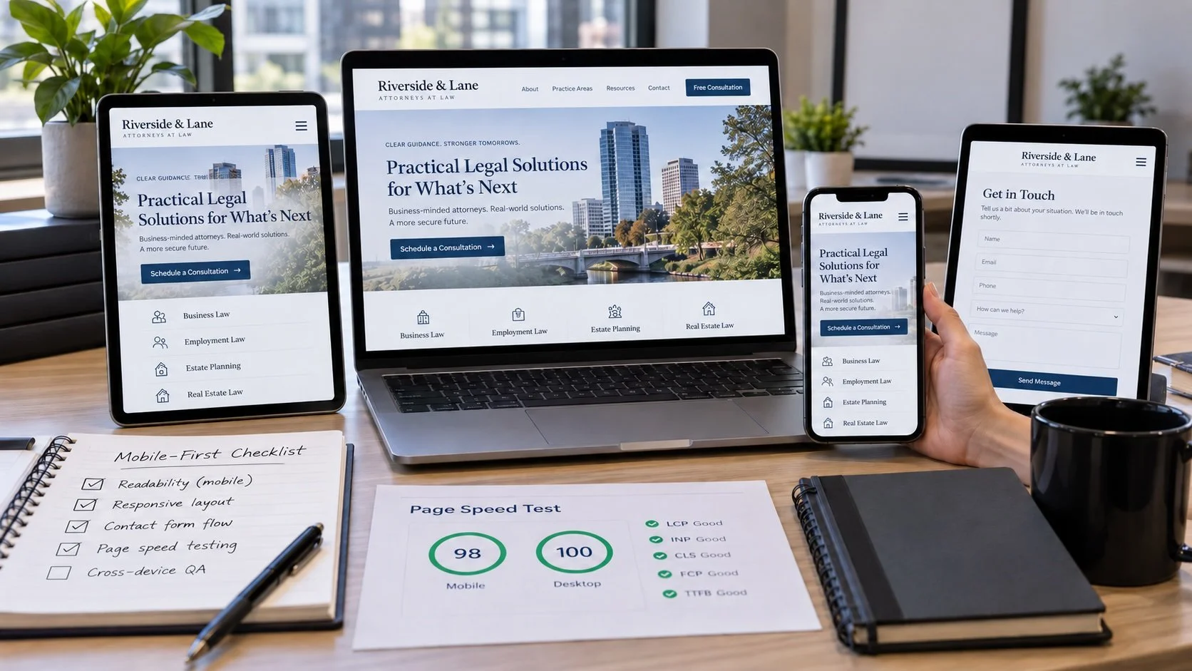 Local Law Marketing creates consistent websites across all devices