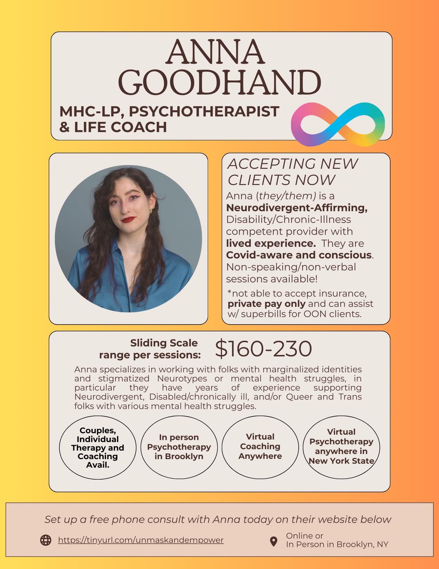 currently accepting clients for psychotherapy and life coaching services. Dm or set up a phone consultation to get started on therapy or coaching that adapts to you and affirms every part of who you are!