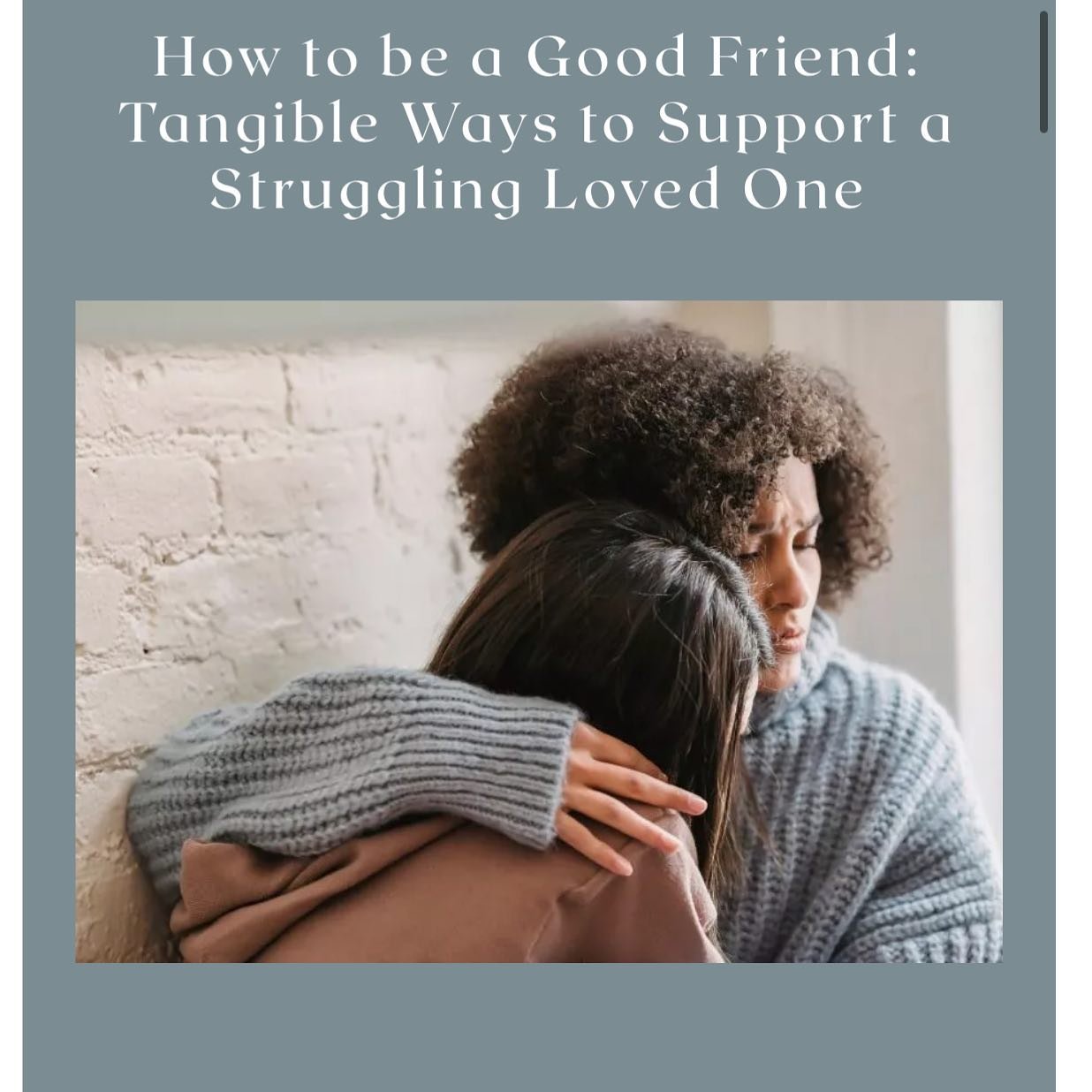 on the @mytherapynyc blog and in my bio link, you can find my blog with concrete steps on how you can support a struggling loved one. swipe to get a preview of the article and it&rsquo;s inspiration from @leahlakshmiwrites and their book #CareWork : 
