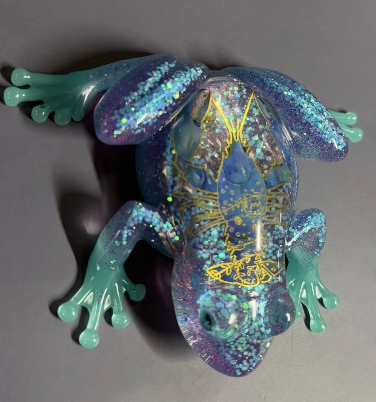 Resin Frog Figurine Night Light