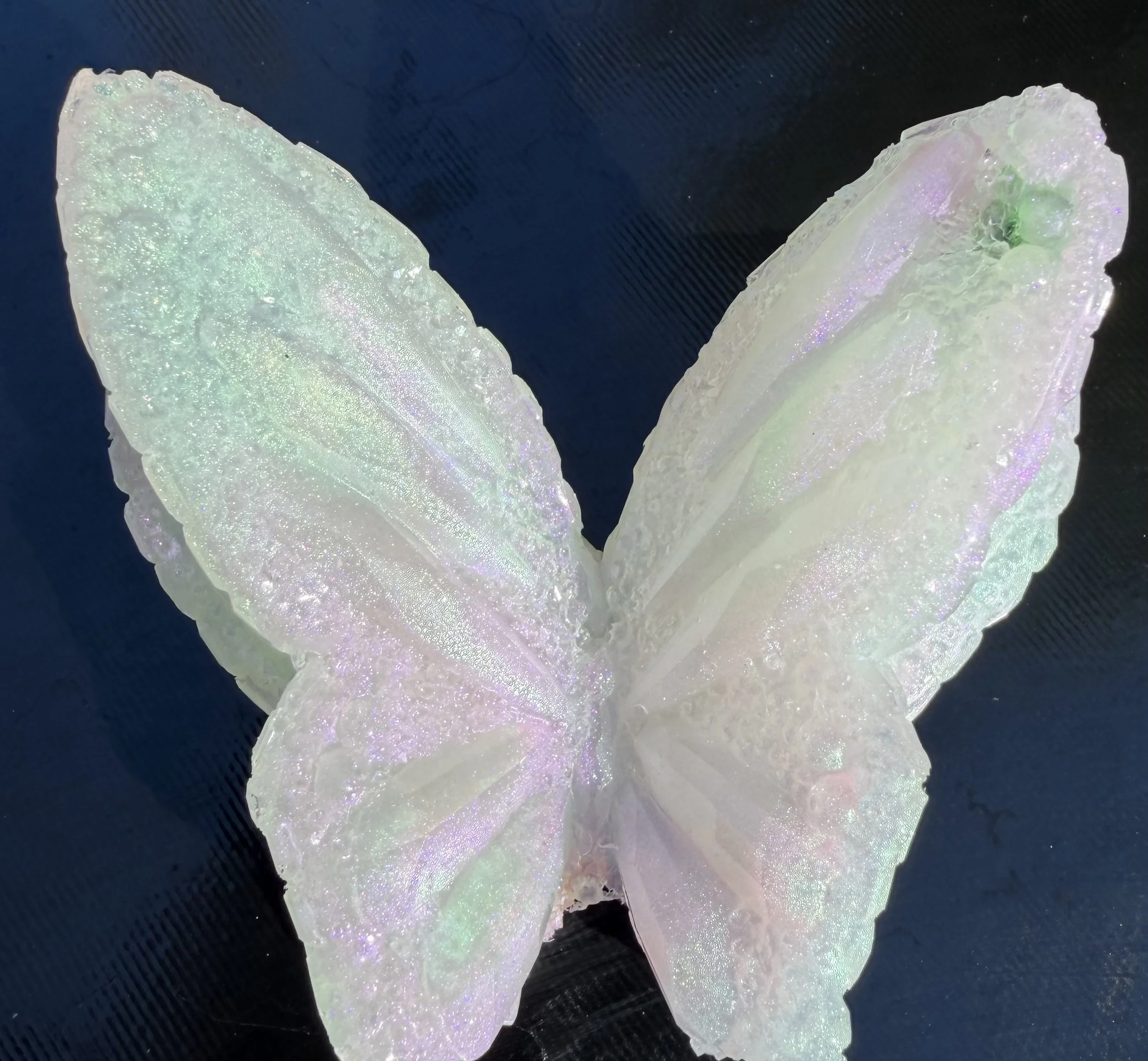3D Crystal Sparkle Resin Butterfly White