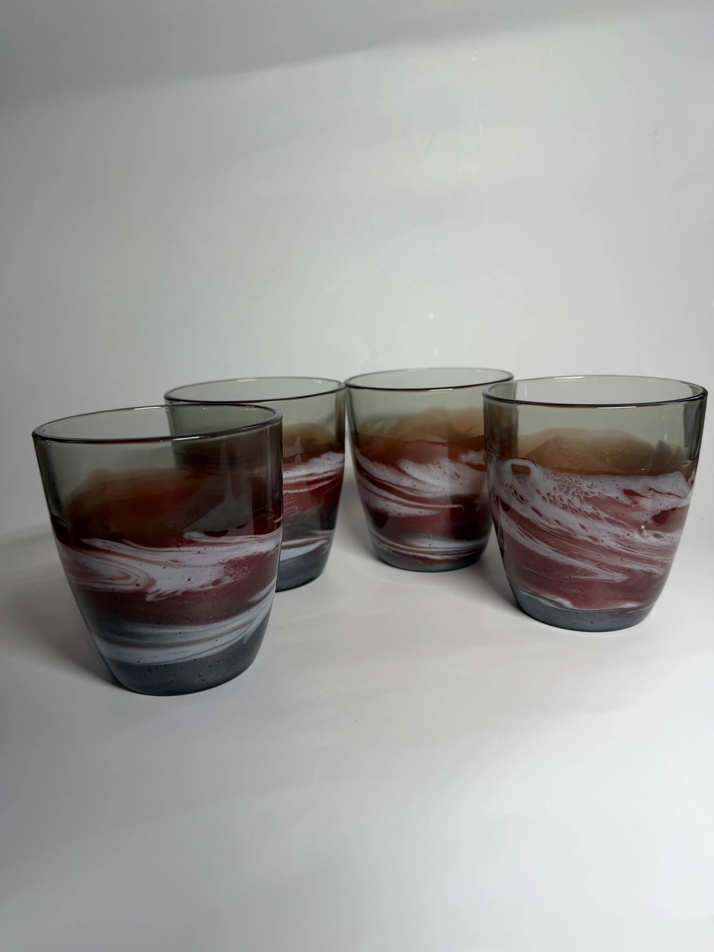 Griz Team Spirit Resin Glass Set Of 4