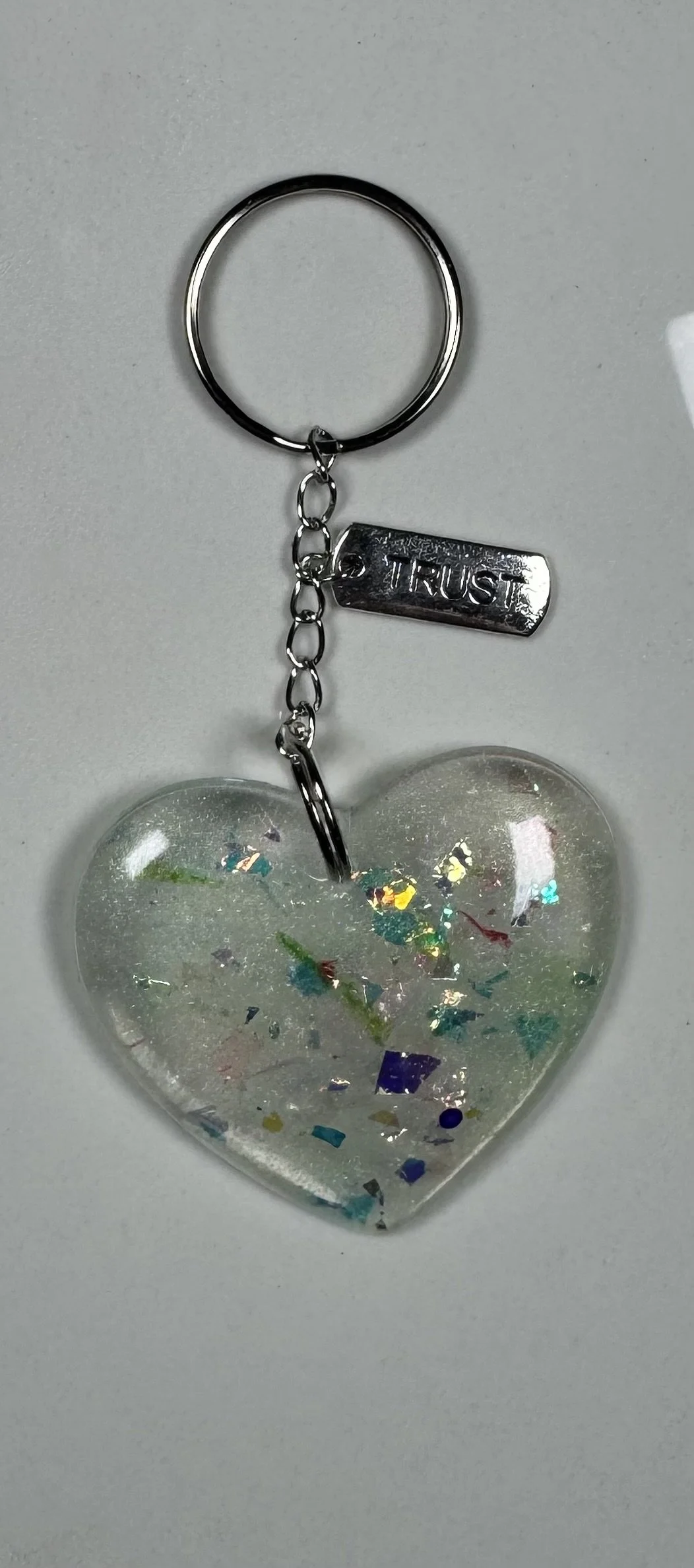 Sparkle Trust Heart Keychain #98