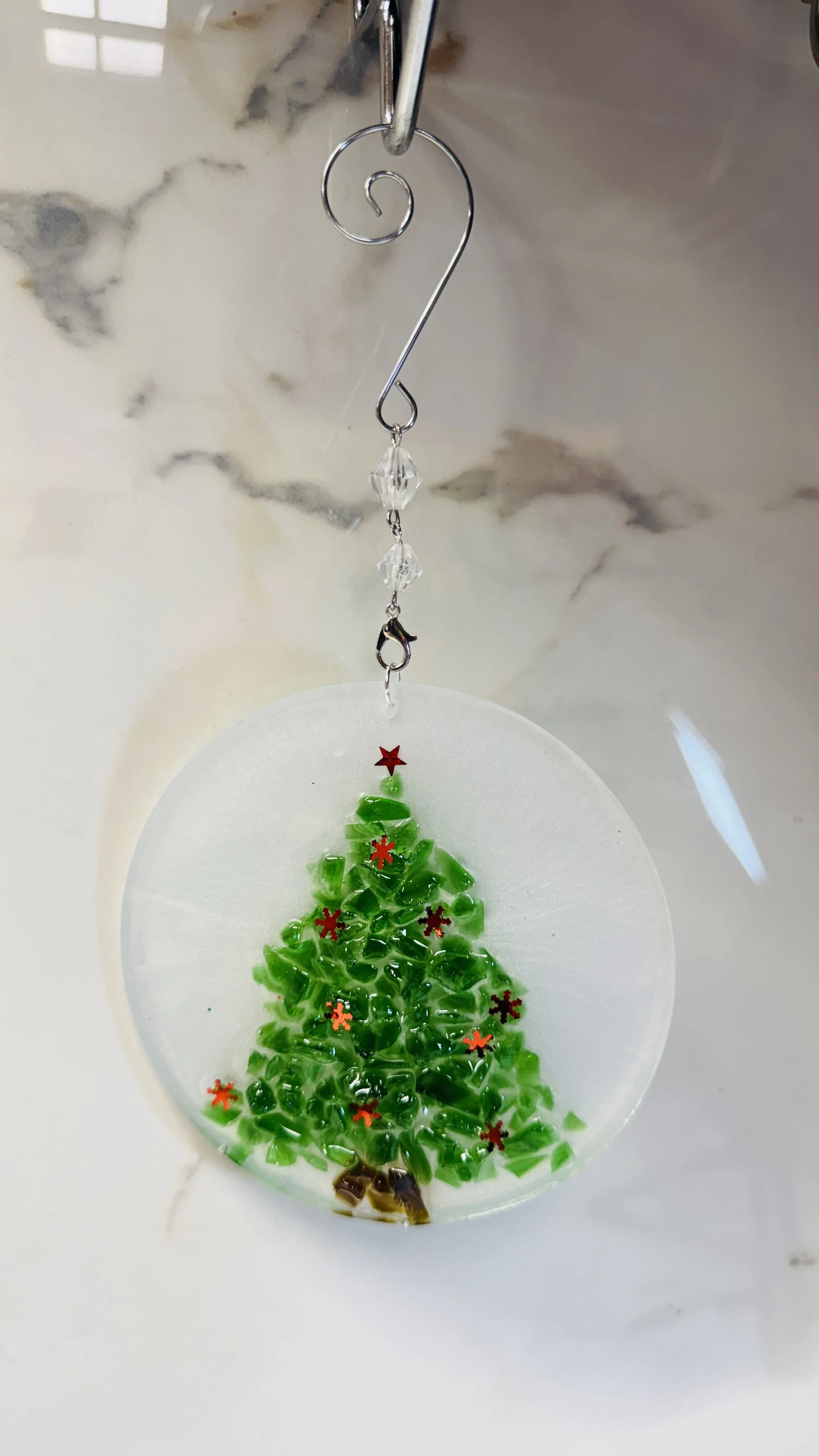 Festive Resin Christmas Tree Ornament #70