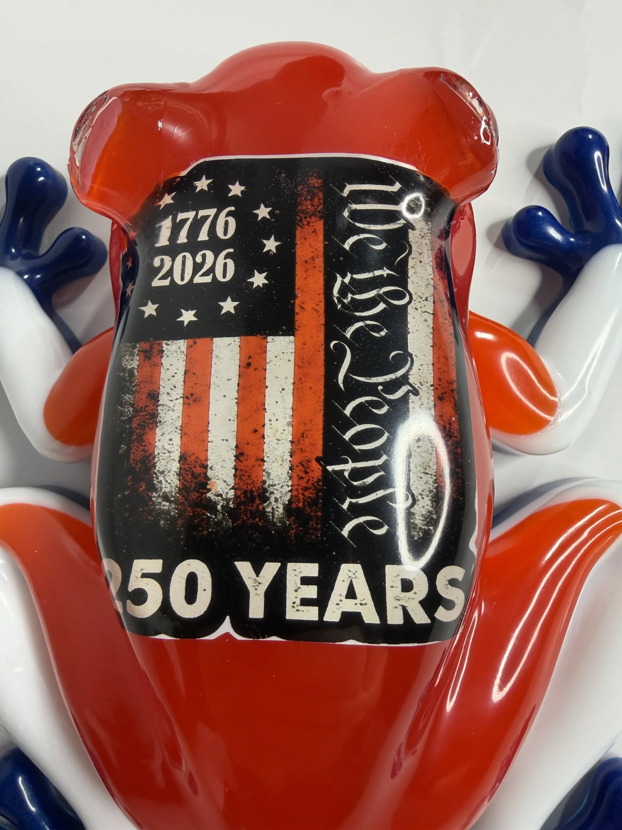 Patriotic Resin Frog – 250 Years of Freedom - We The People