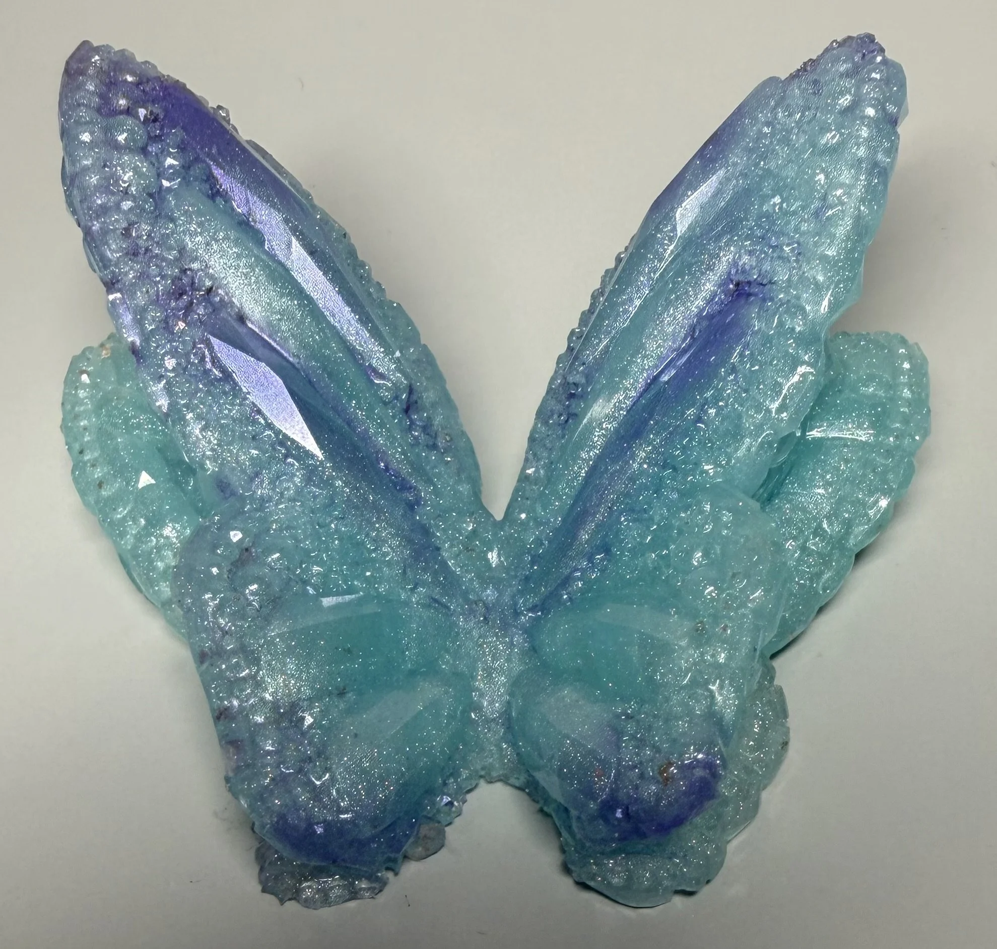 Blue Purple Glitter Resin Butterfly Decor