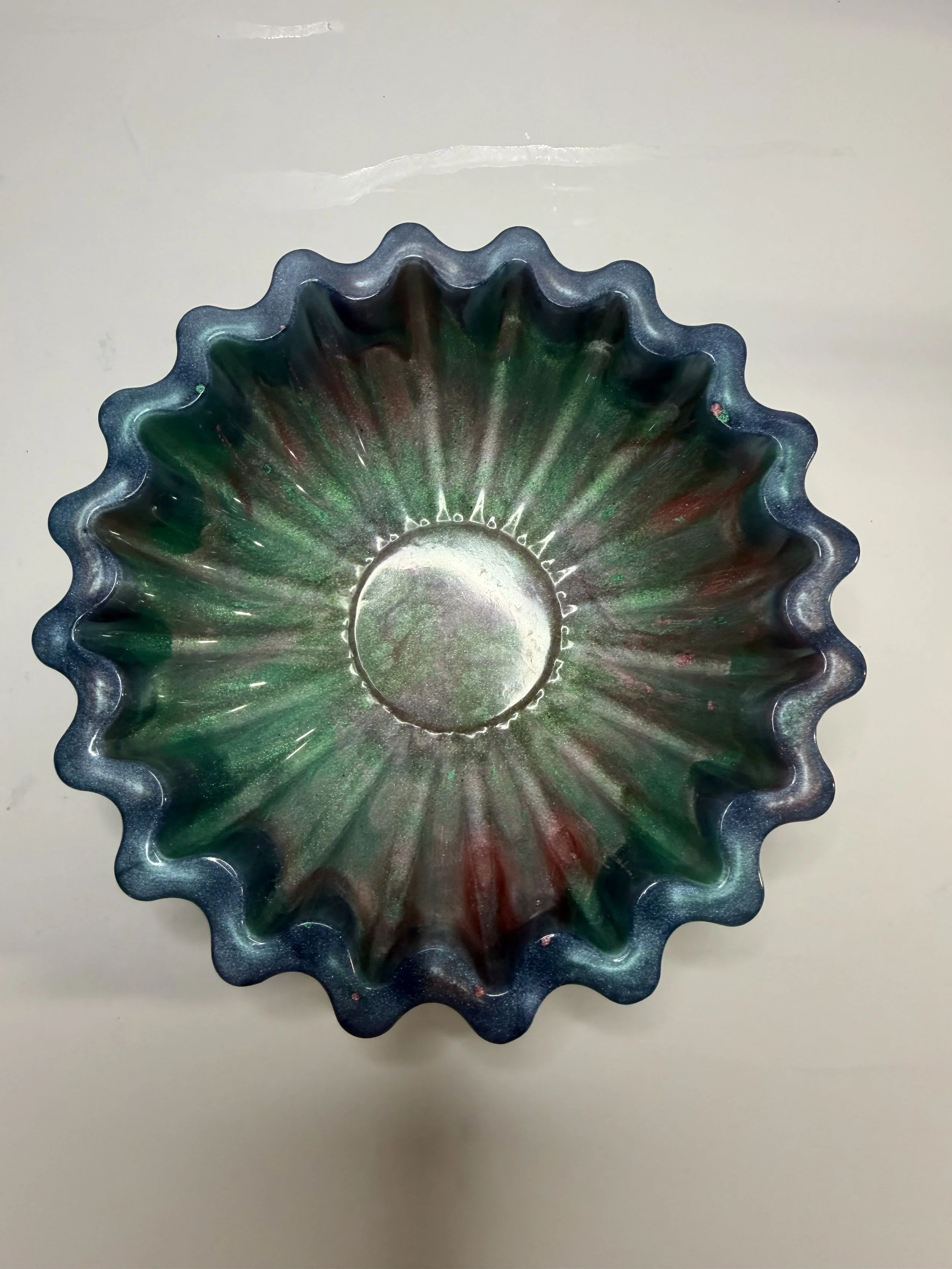 Resin Candy Dish with Vibrant Center #92