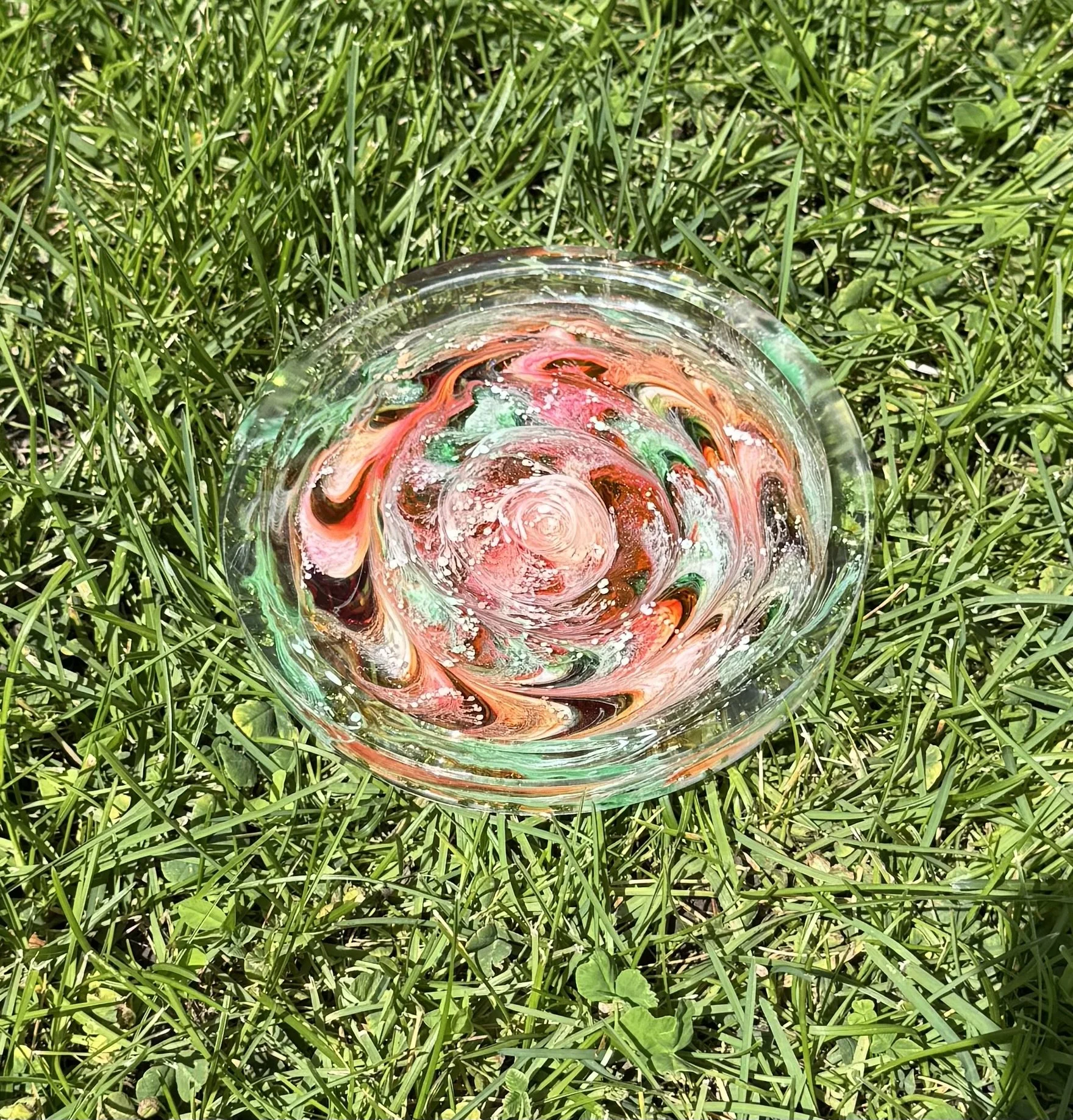 Resin Swirl Candle Holder