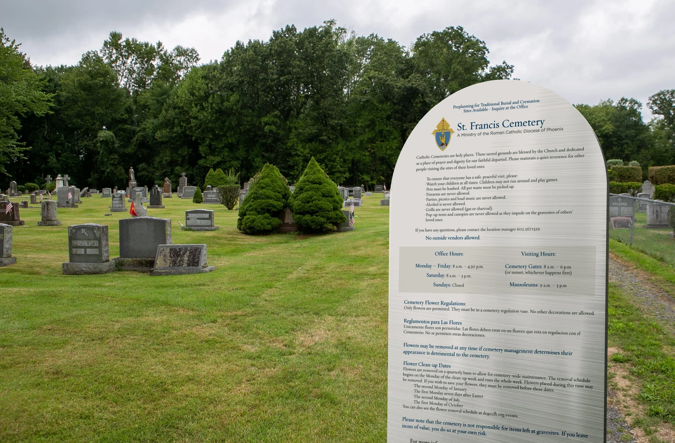 CC&FH CEMETERY SIGNAGE