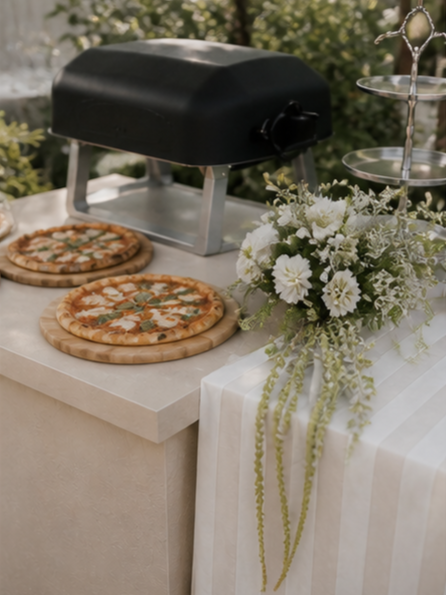 Live pizza catering setup in Vancouver