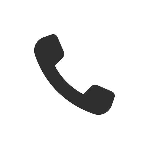 Silhouette of a phone receiver in black.