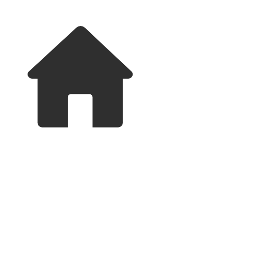 A black house icon with a door.