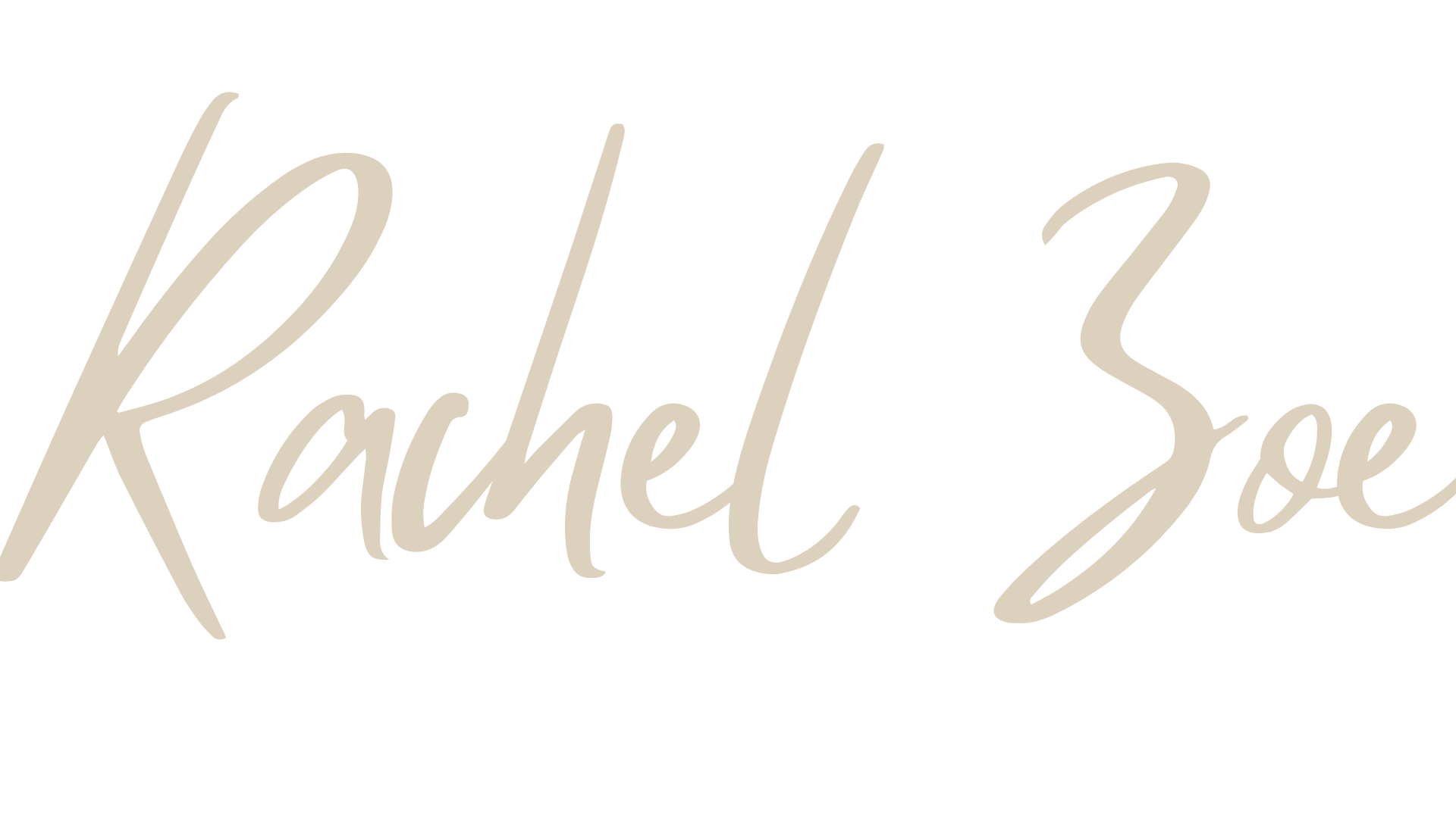 Stylized text that reads 'Rachel's' in handwritten font.
