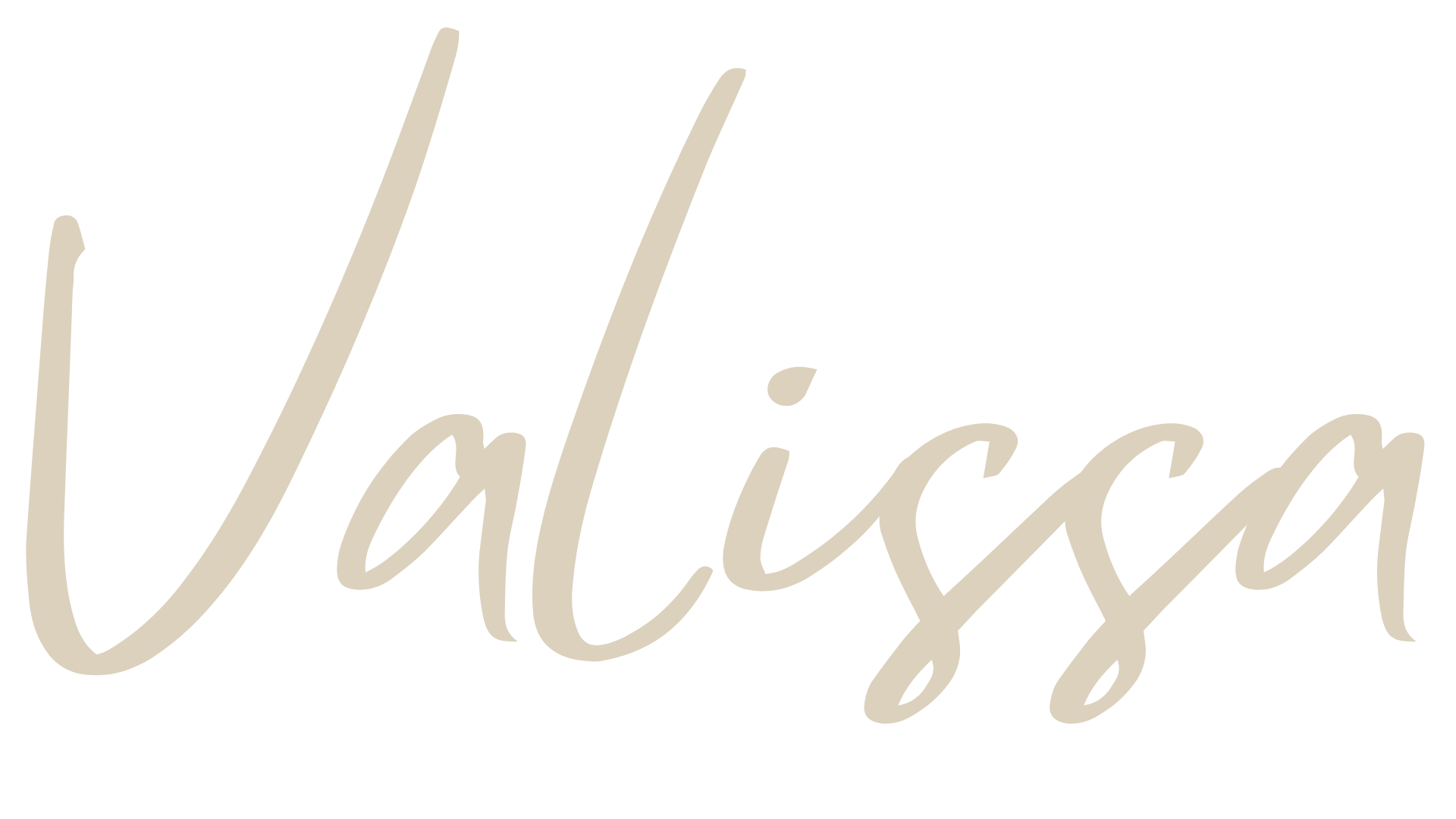 Handwritten-style text reading "California" in beige against a black background.