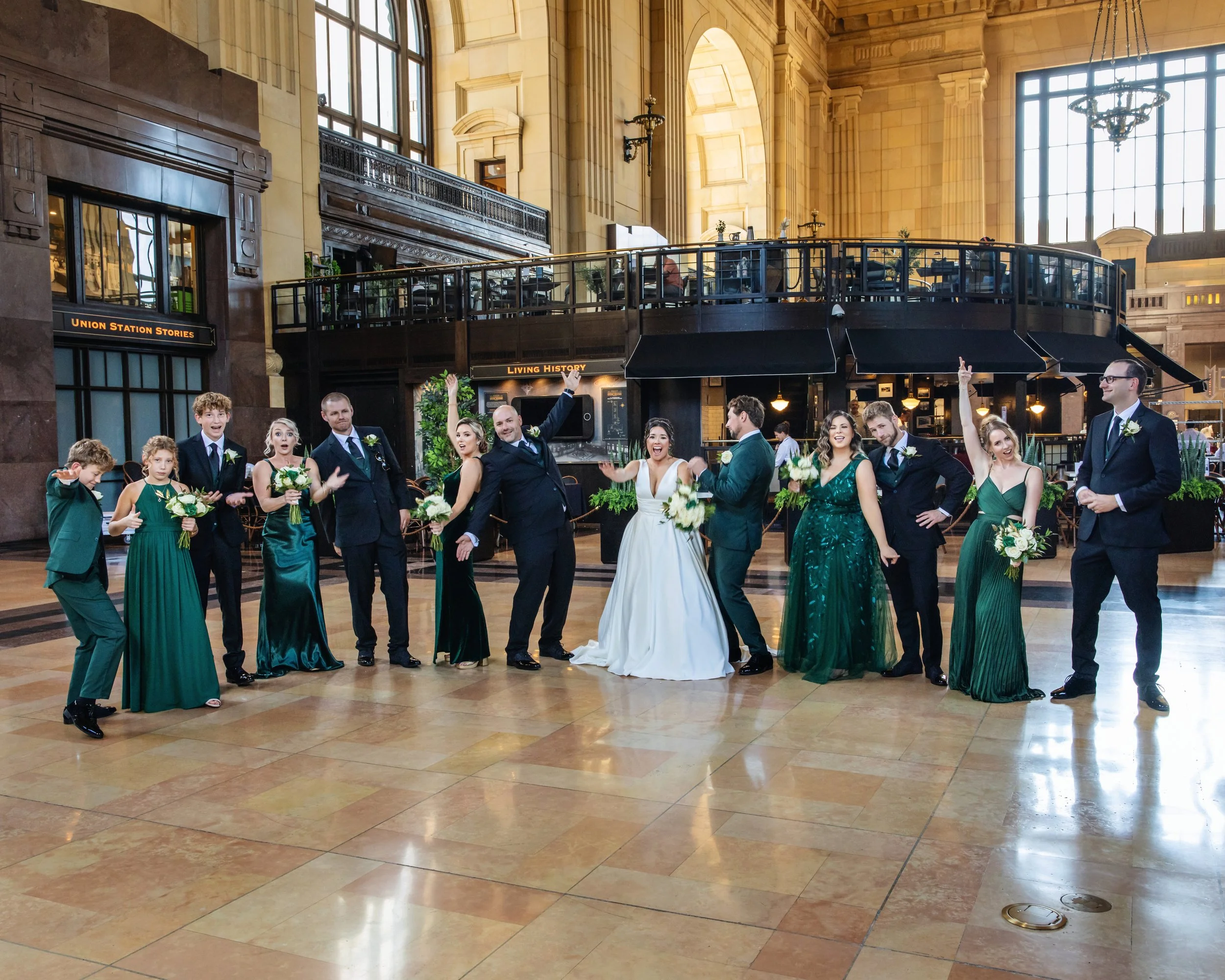 Kansas City Wedding, KC Union Station, Wedding Party