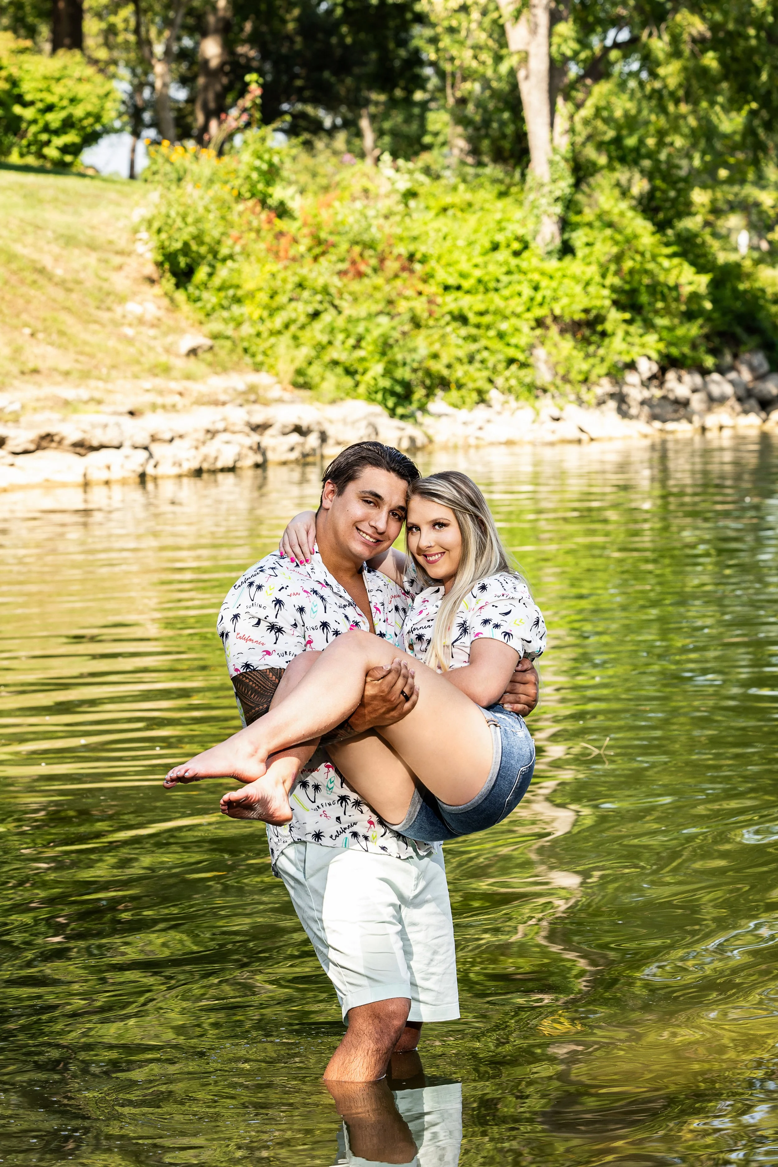 Kansas City Engagement Session, Lake