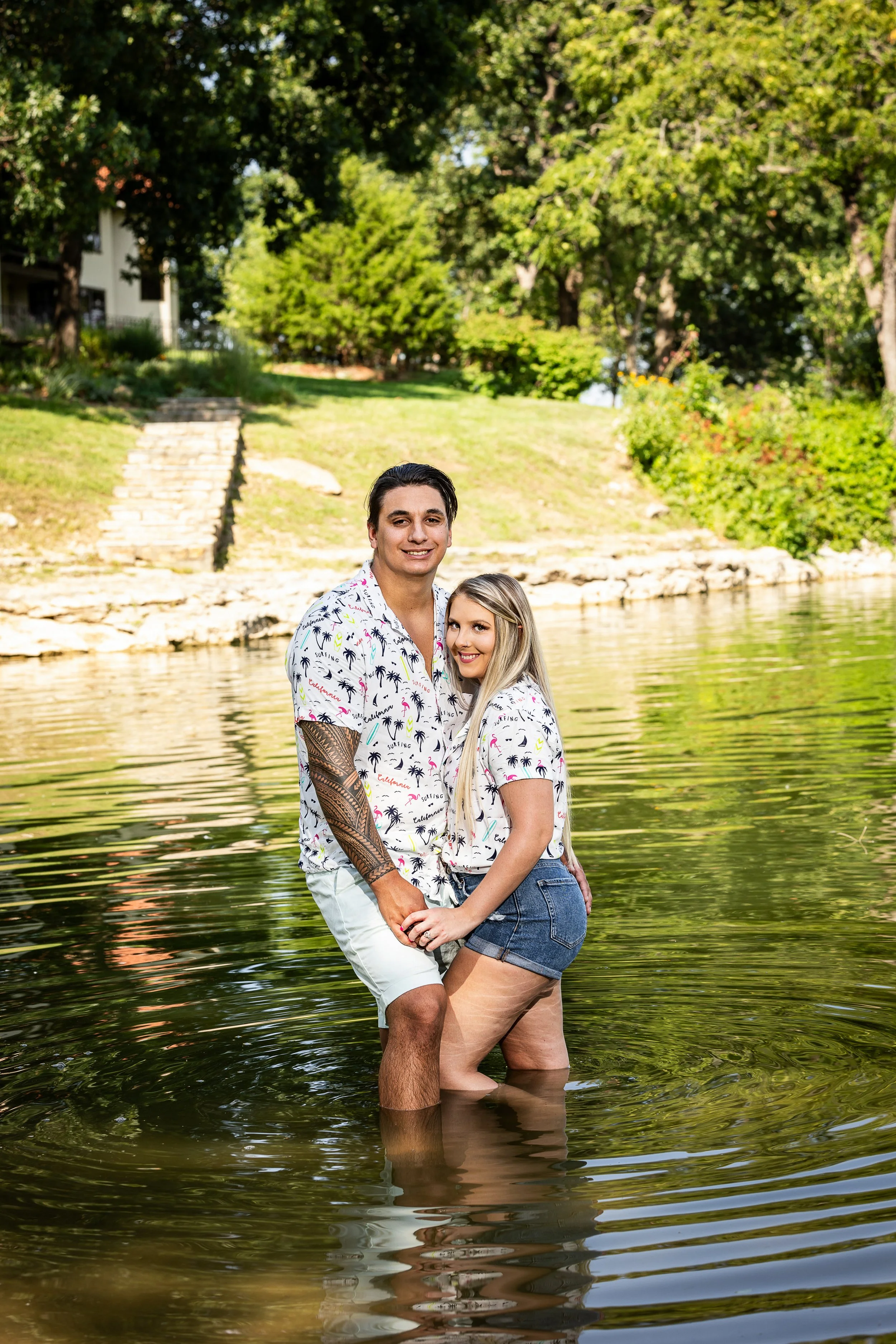 Kansas City Engagement Session, Lake