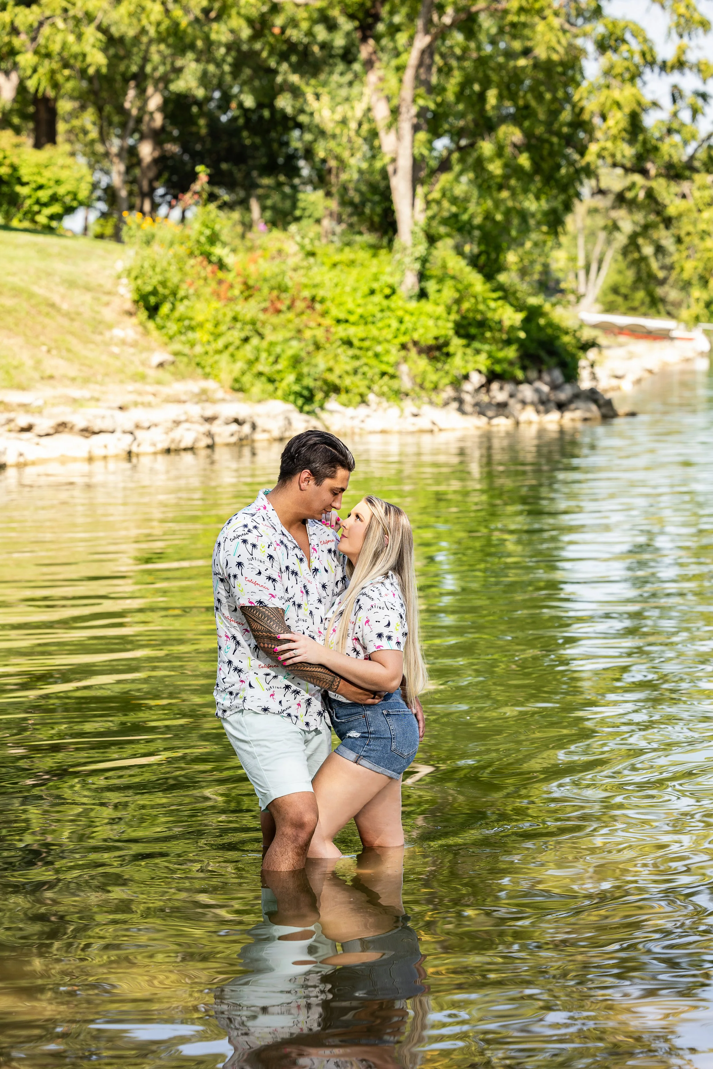 Kansas City Engagement Session, Lake