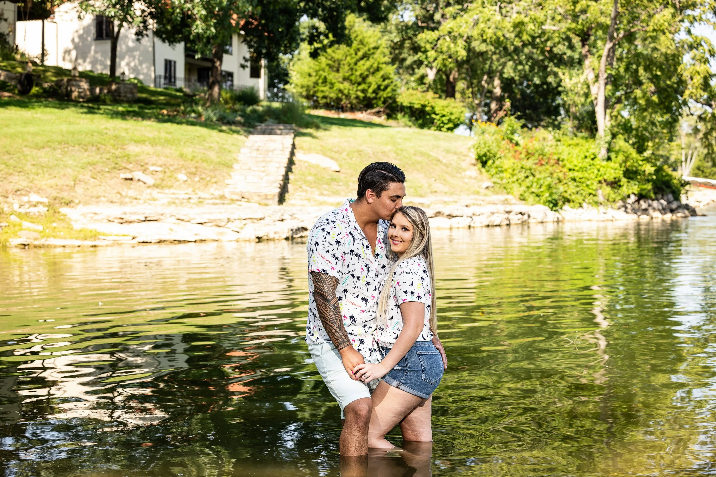 Kansas City Engagement Session, Lake