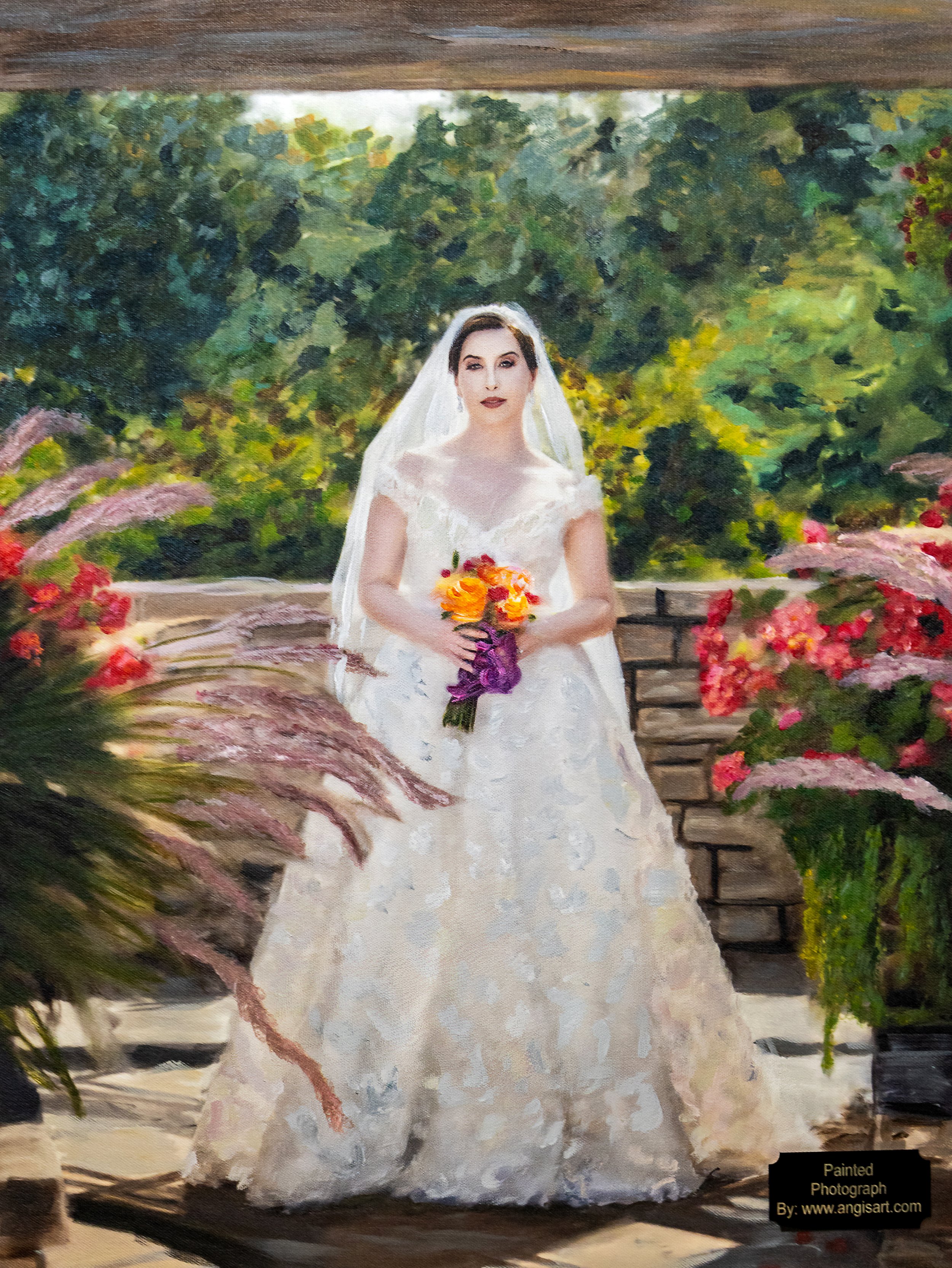 Wedding Painting of Bride in KC, MO