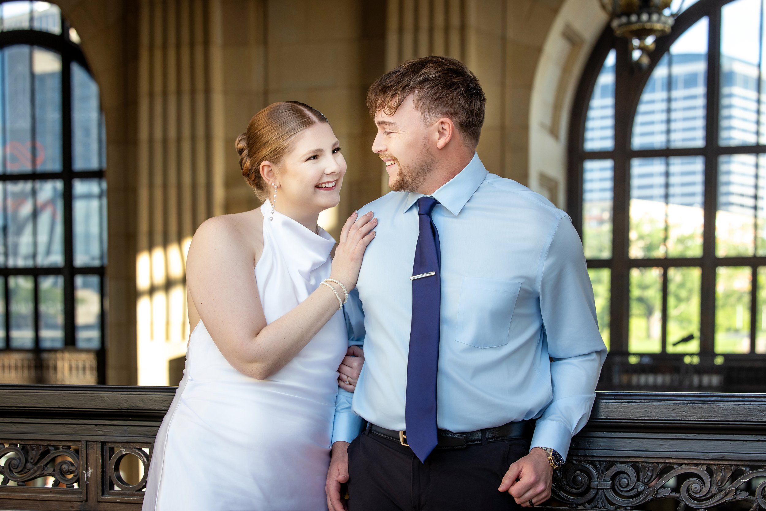 Engagement photography Kansas City Union Station