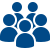 Icon of three people representing a group or community