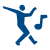 Blue symbol or icon on a white background