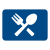 Icon of a wrench and screwdriver crossed, in white, on a blue background.