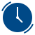 A blue circular icon with a dollar sign in the center.