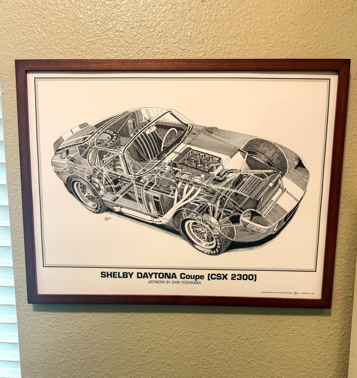 Shelby Daytona Coupe Shin Yoshikawa Poster Artwork 18X24