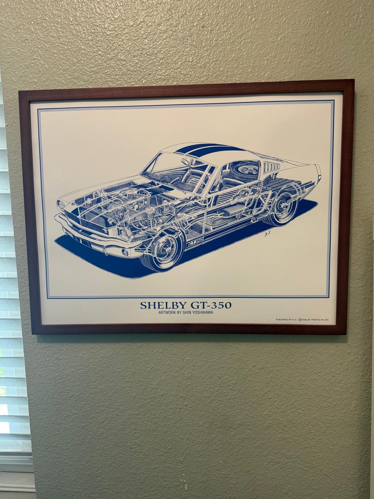 Shelby GT-350 Shin Yoshikawa Artwork Poster 18X24