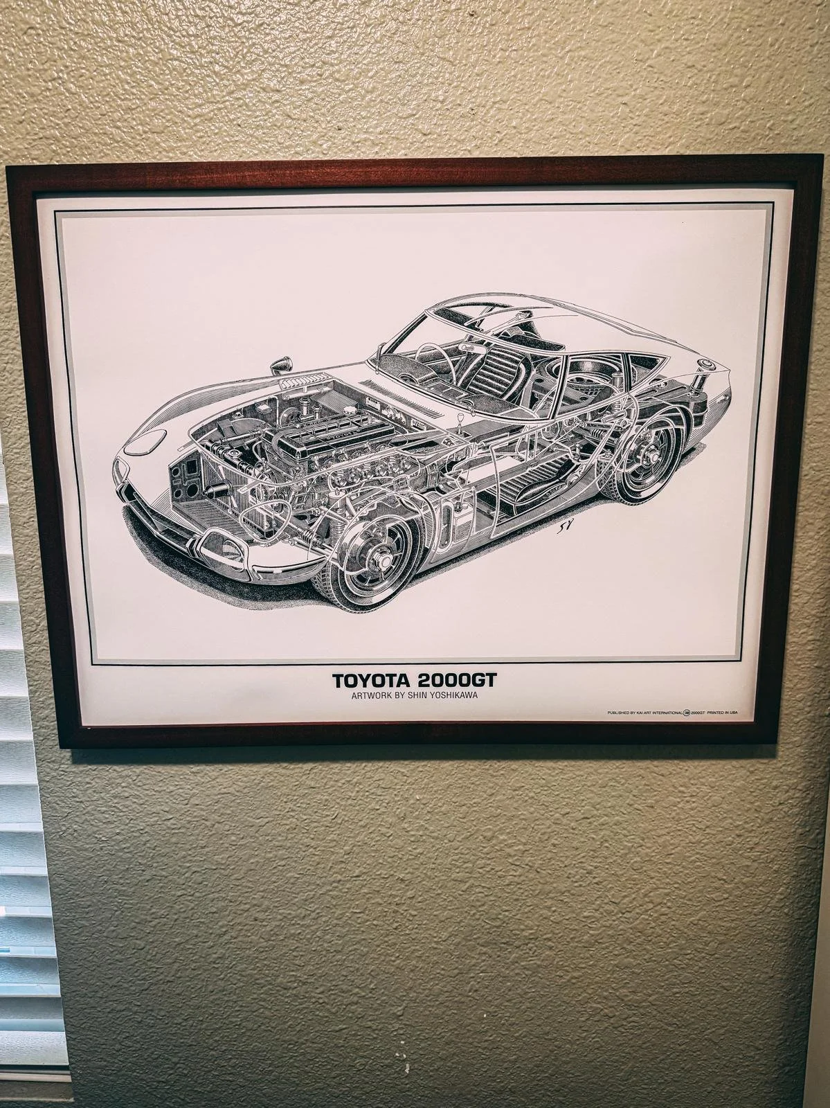 Toyota 2000GT Shin Yoshikawa Artwork Poster 18X24