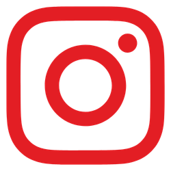 Instagram logo in red and black