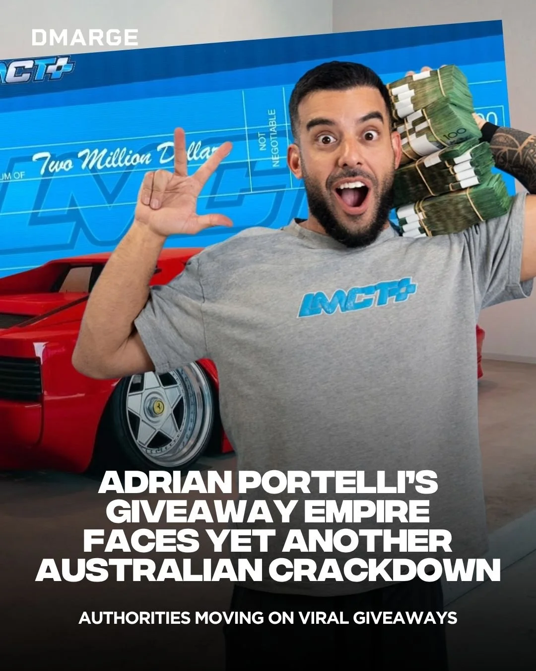Adrian Portelli built a billion-dollar prize machine now Labor's gambling reforms could treat LMCT+ like a casino and ban it.

Regulators are examining whether the Lamborghini-driven campaigns comply with local competition and advertising rules. Focu