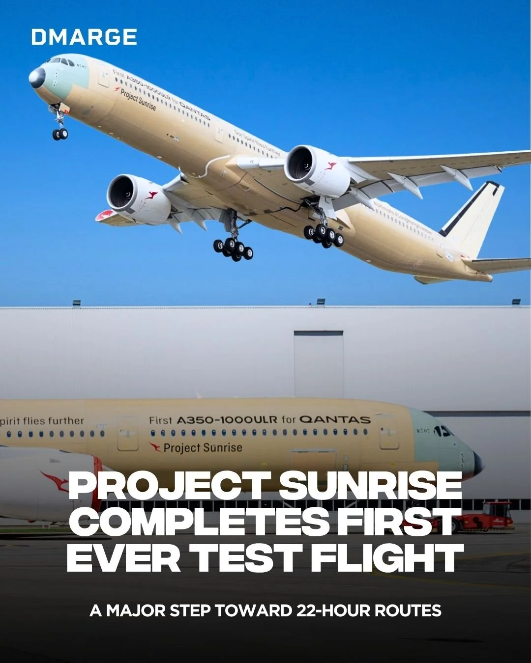 Project Sunrise has reached a major milestone with its first A350-1000ULR successfully completing a maiden test flight in Toulouse.

The aircraft is being developed to handle ultra-long-haul journeys of up to 22 hours without stopping. Engineers used