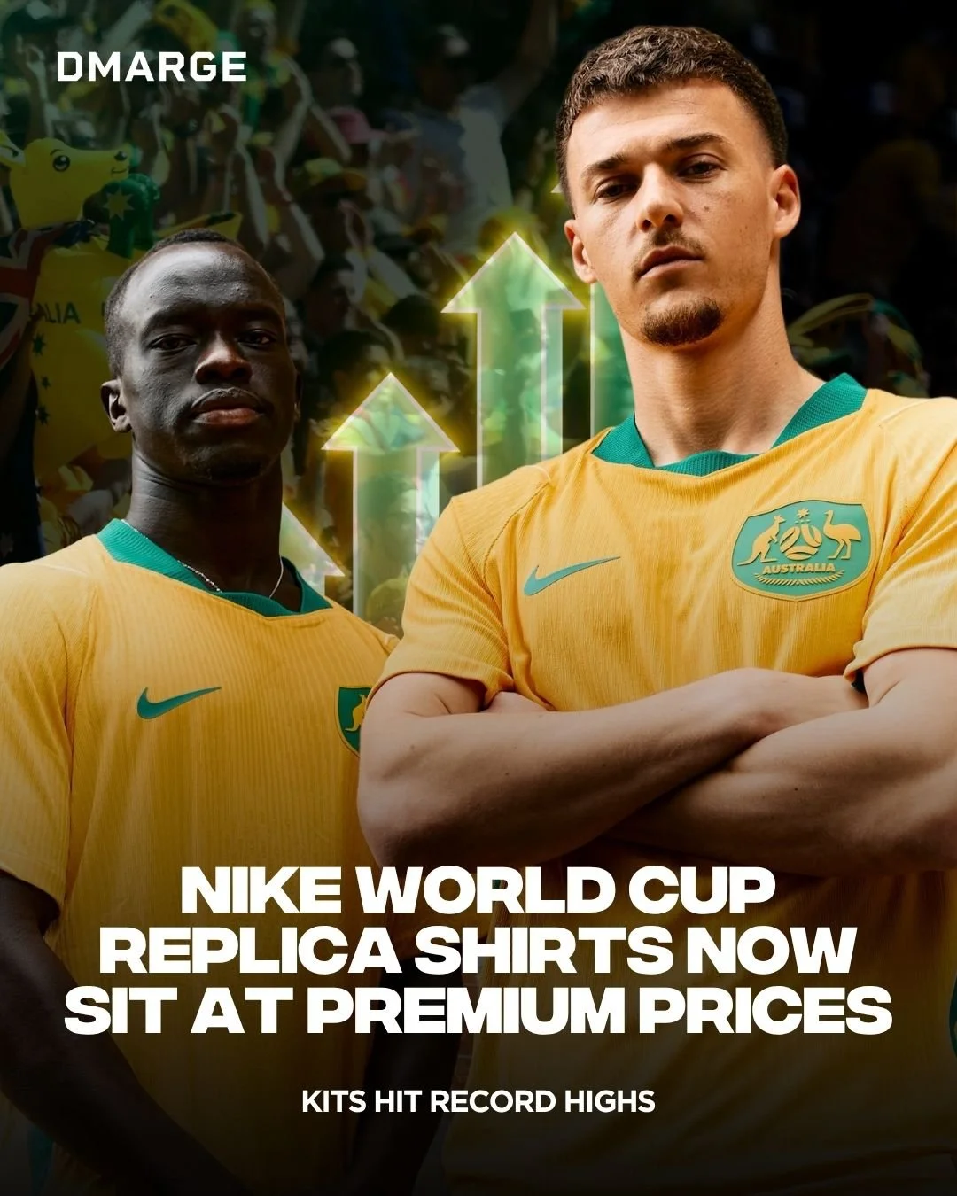 Nike is charging some of the highest prices yet for official World Cup replica shirts as the 2026 tournament approaches.

New research shows adult kits now average around &euro;100 (~$165 AUD) to &euro;110 (~$180 AUD), with children&rsquo;s versions 