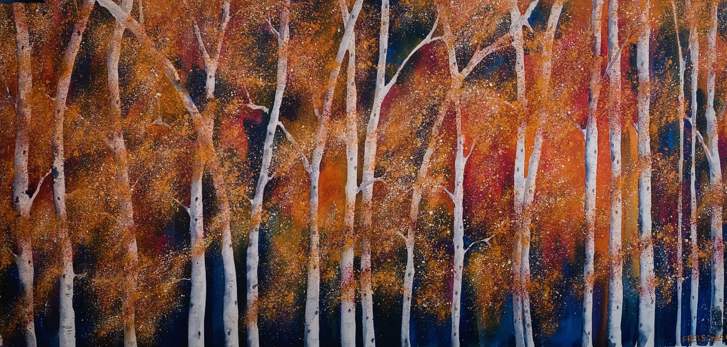 The Color of Aspens 36x80